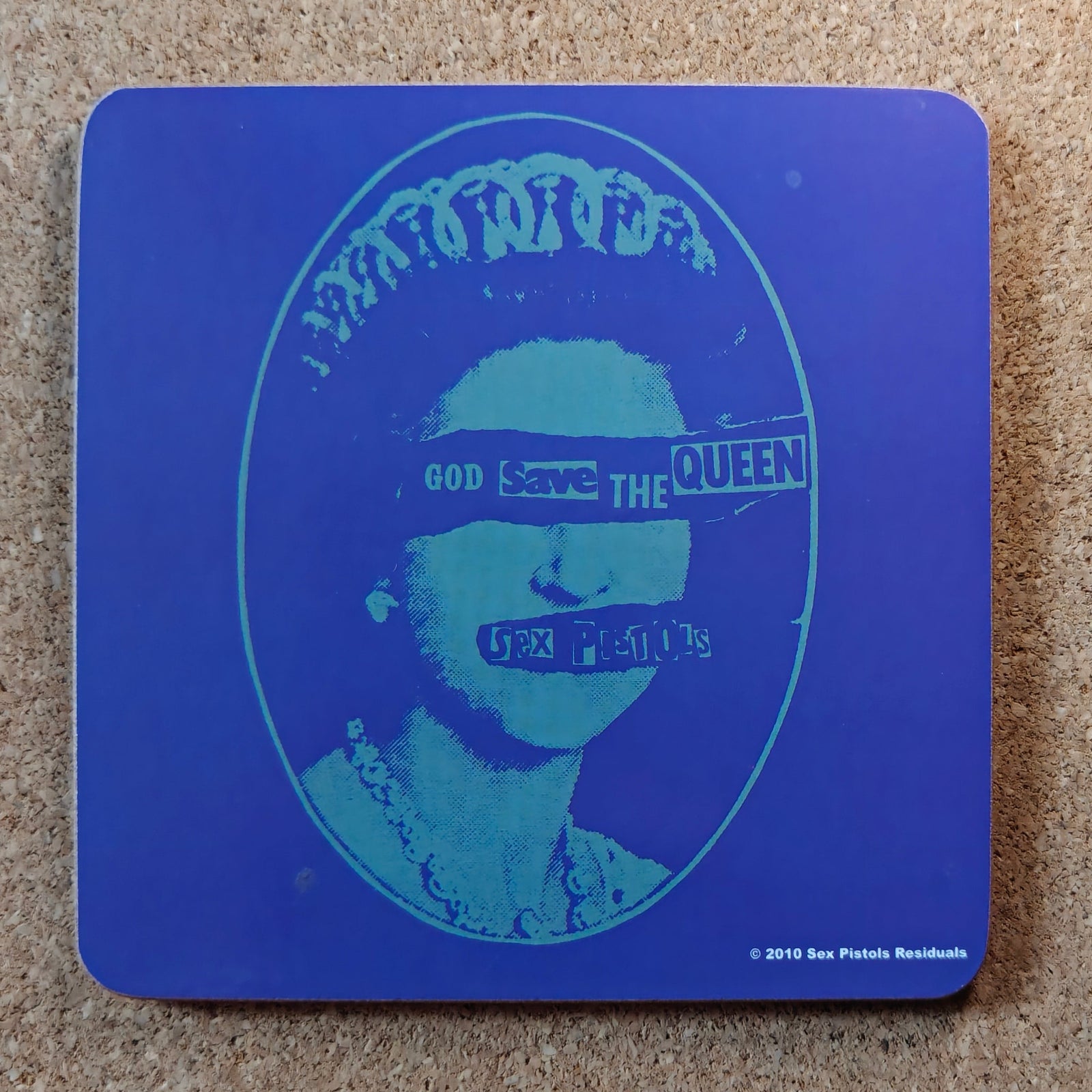 Sex Pistols God Save The Queen Cork Coaster