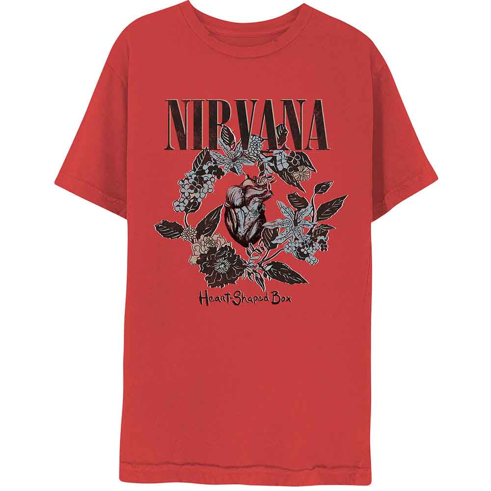 Nirvana Heart Shaped Box Red Tshirt