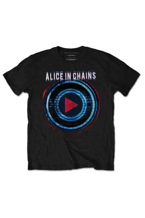 Alice In Chains Now Playing Black Tshirt