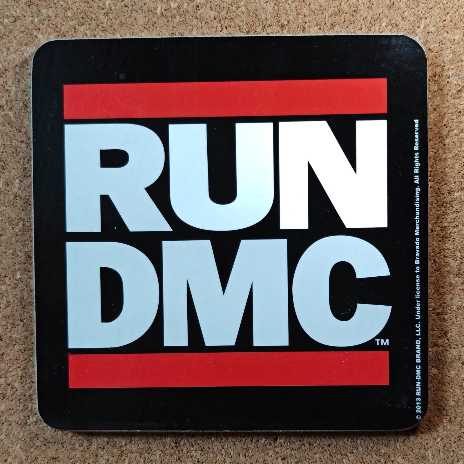 Run DMC Band Logo Cork Coaster