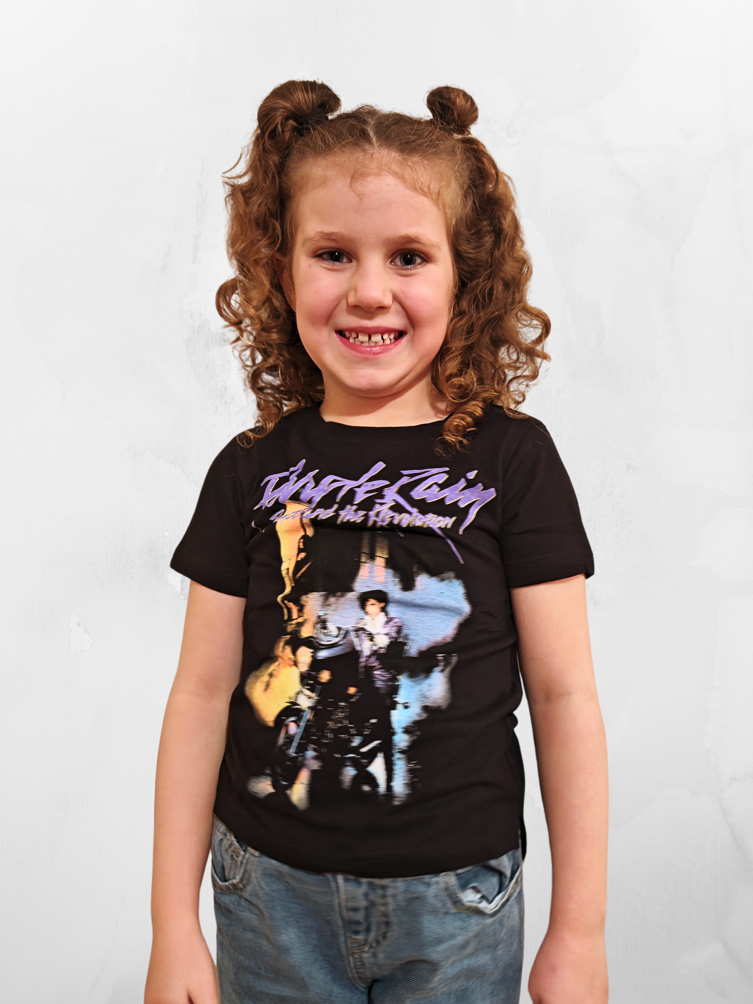 Prince Purple Rain Unisex Kids Black Tshirt