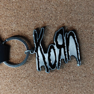 Korn Text Logo Metal Keyring