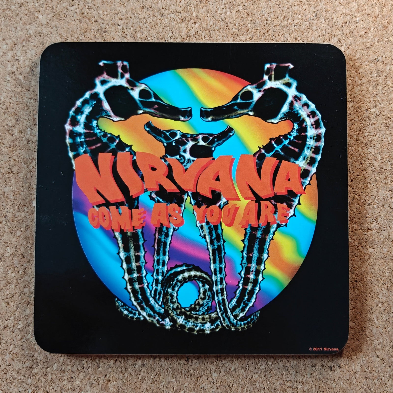 Nirvana Come As You Are Cork Coaster