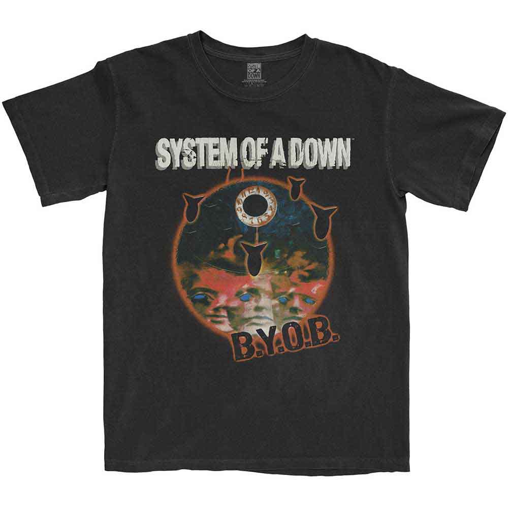 System of a Down B.Y.O.B. Black Tshirt