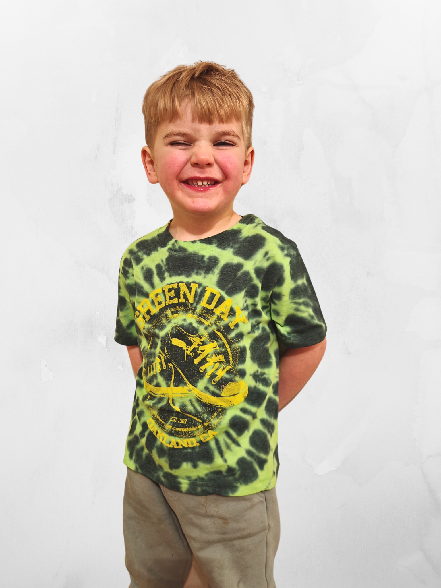 Green Day All Star Kids Green Tie Dye TShirt