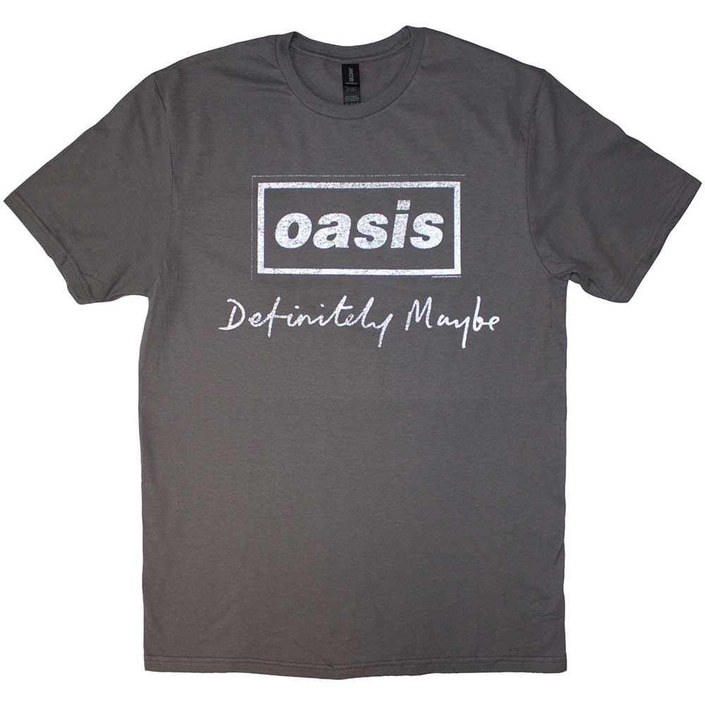 Oasis Definitely Maybe Grey Wash Tshirt