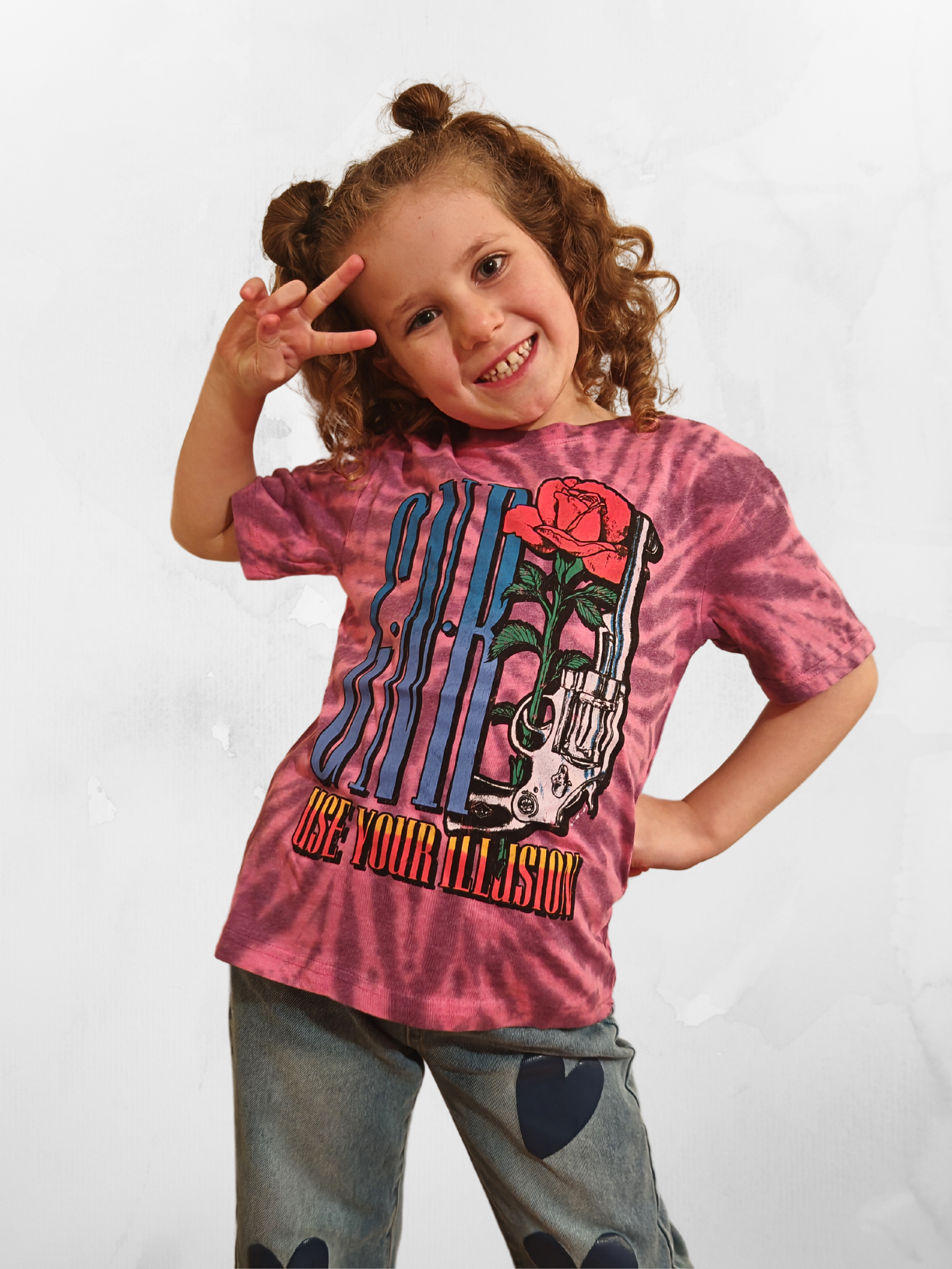 Guns N Roses UYI Tie Dye Unisex Kids Tshirt