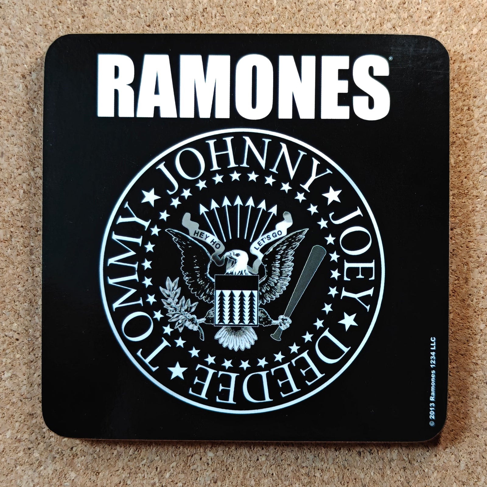 Ramones Presidential Seal Logo Cork Coaster