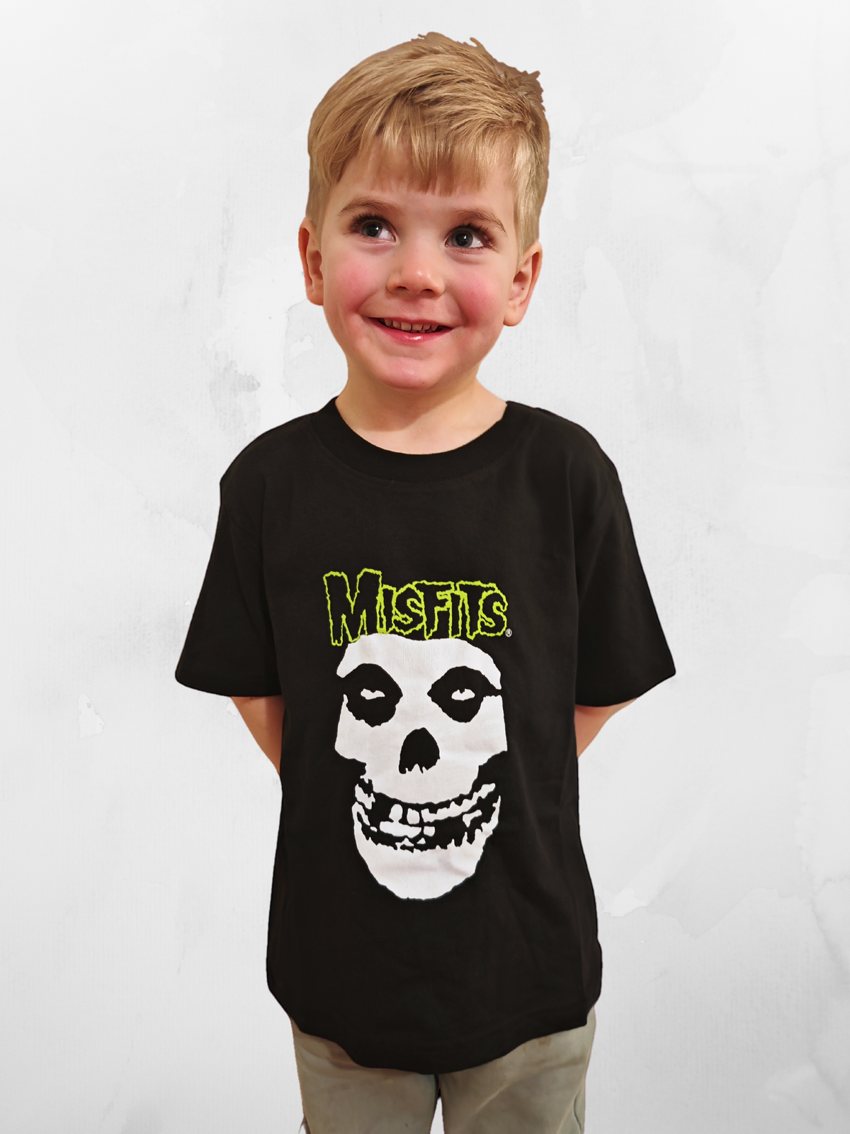 Misfits Skull Unisex Kids Black Tshirt