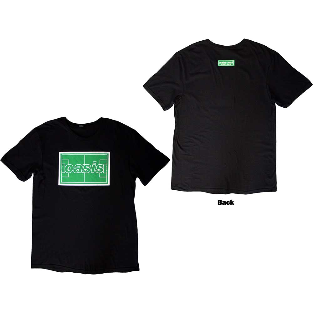 Oasis Maine Road Football Pitch Black Tshirt