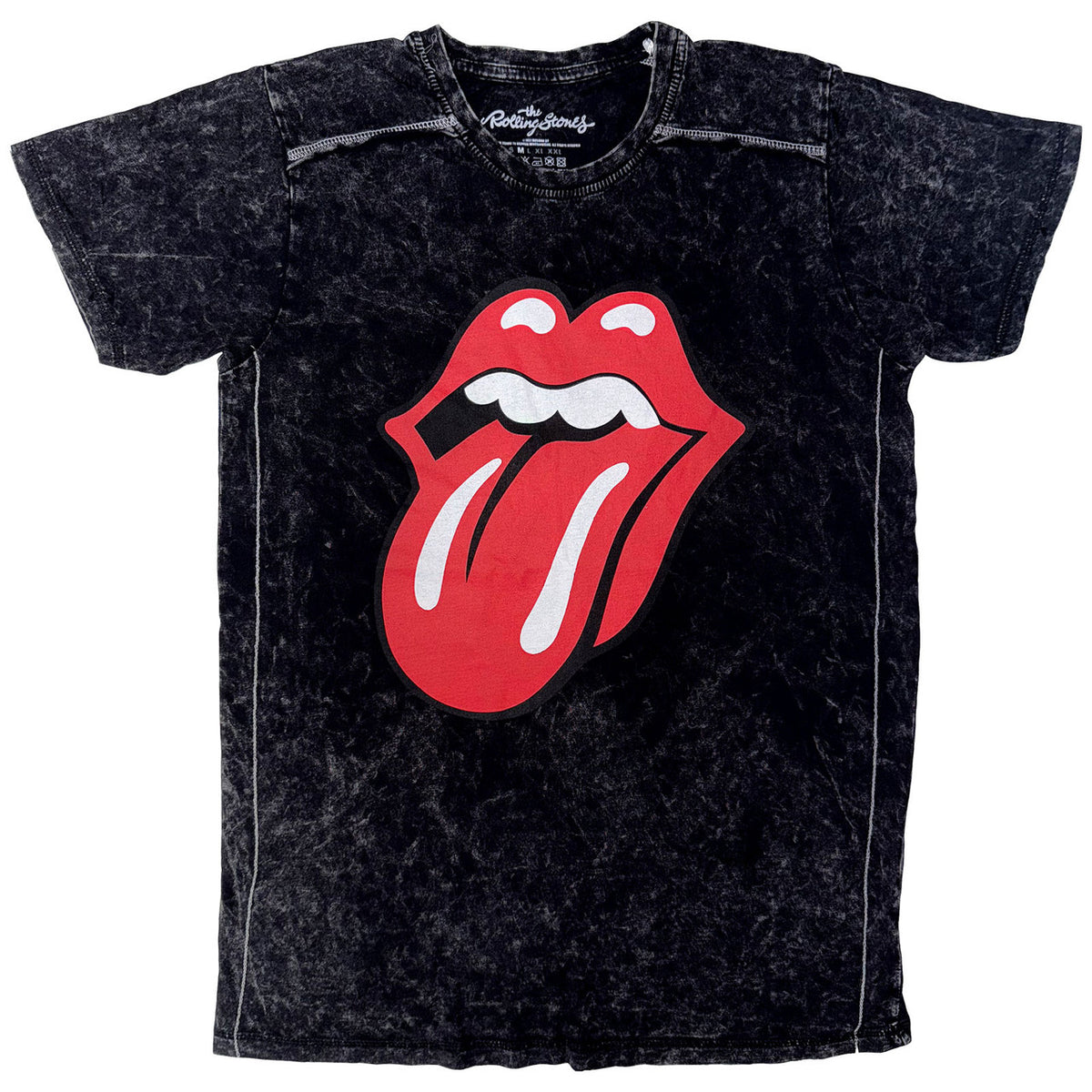 The Rolling Stones Washed Charcoal Seamed Tshirt