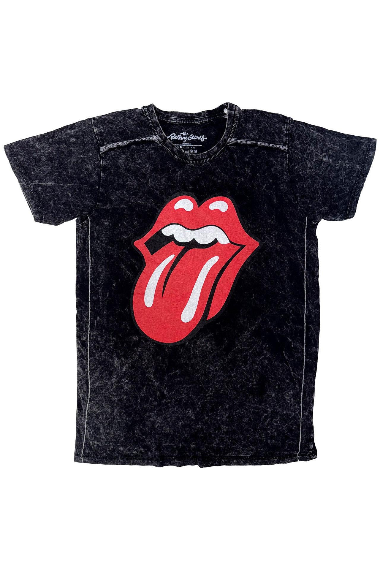 The Rolling Stones Washed Charcoal Seamed Tshirt