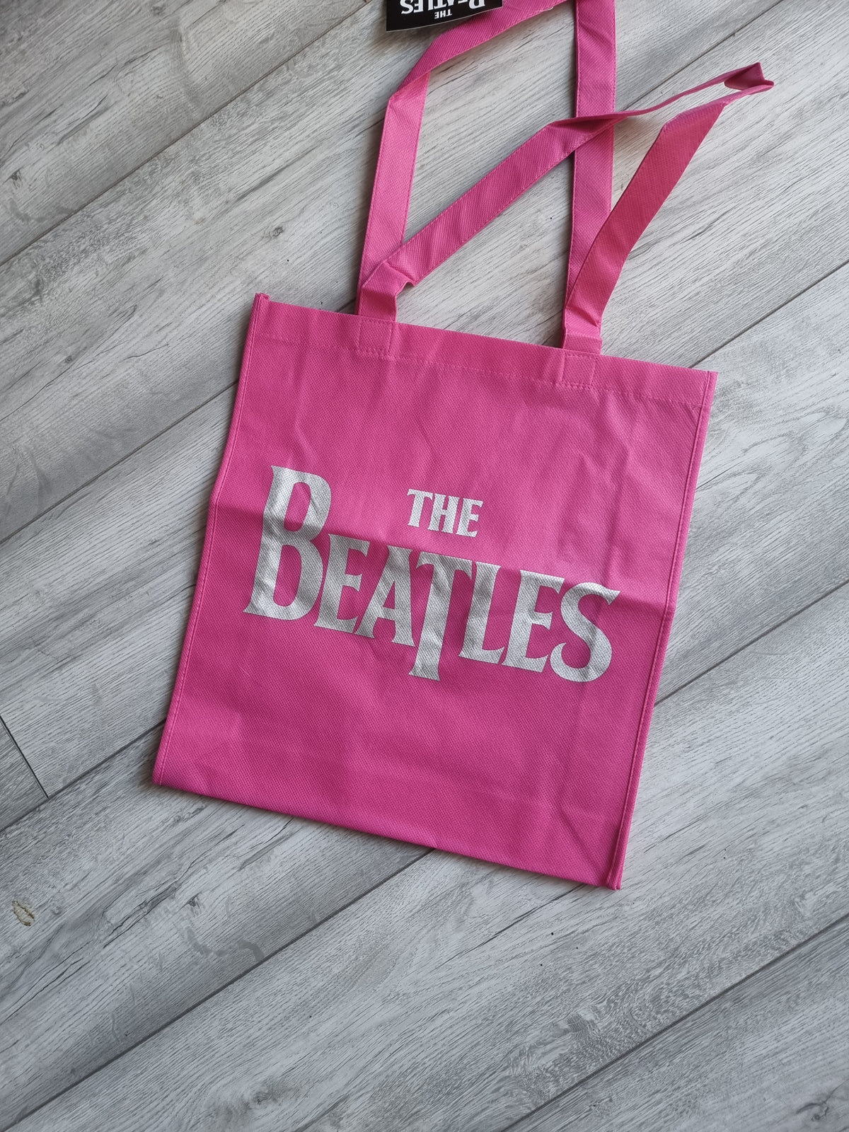 The Beatles Drop T Logo Pink Eco Friendly Tote Bag