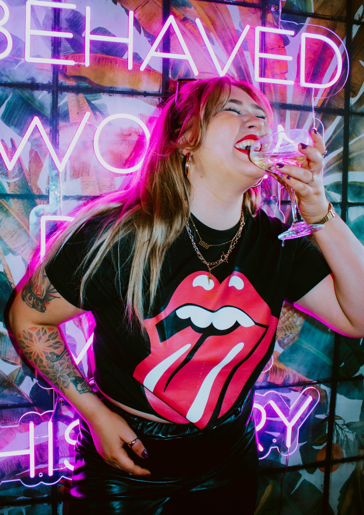 The Rolling Stones Classic Tongue Black Tshirt