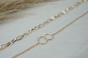 Double Trouble Gold Chain Necklace