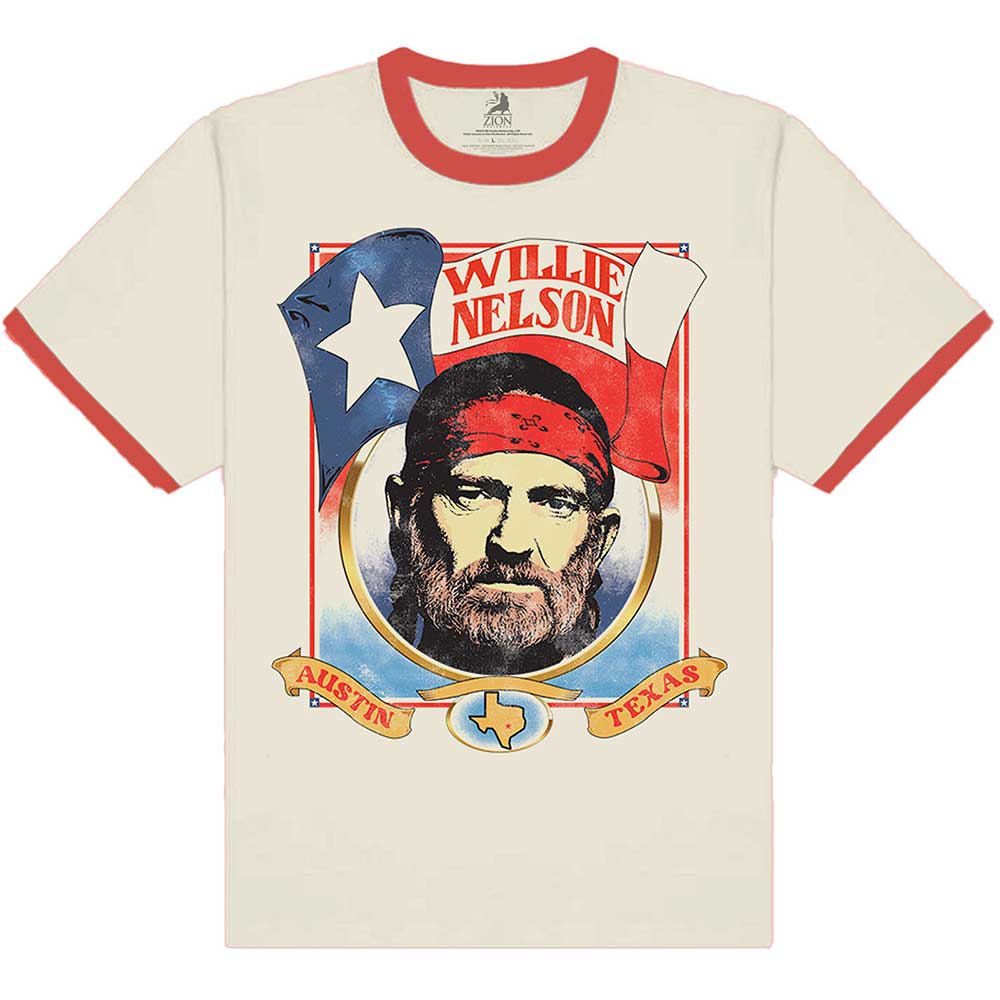 Willie Nelson - Americana (White) Tshirt - PRE ORDER