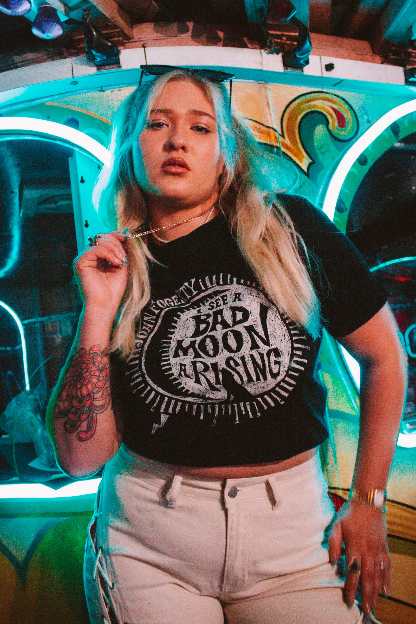 Creedence Clearwater Revival Bad Moon Rising Black Tshirt