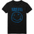 Nirvana Happy Face - Blue on Black Tshirt - PRE ORDER