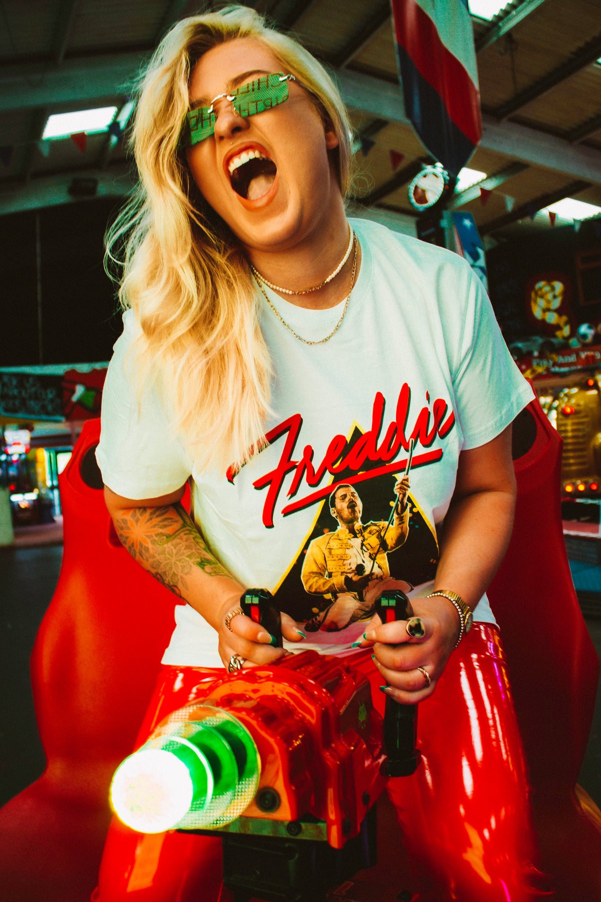 Freddie Mercury Wembley White Tshirt