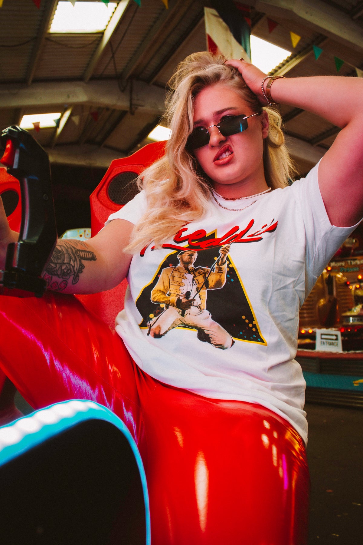 Freddie Mercury Wembley White Tshirt