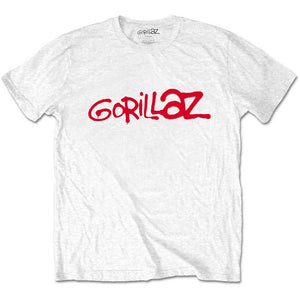 Gorillaz - Classic Logo White Tshirt - PRE ORDER