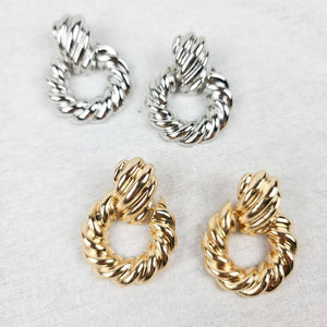 Gold Vintage Style Knocker Earrings
