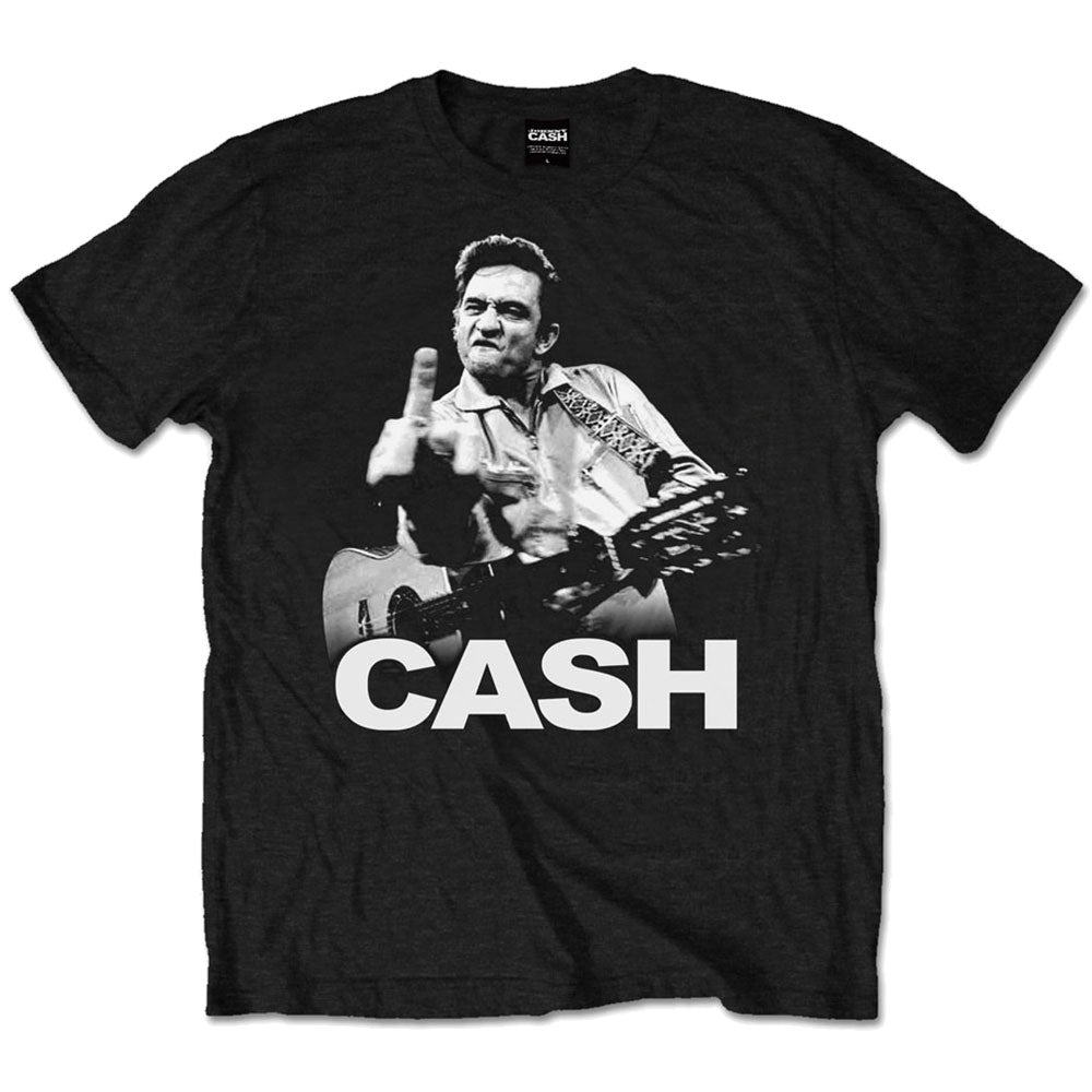 johnny cash giving the finger t shirt