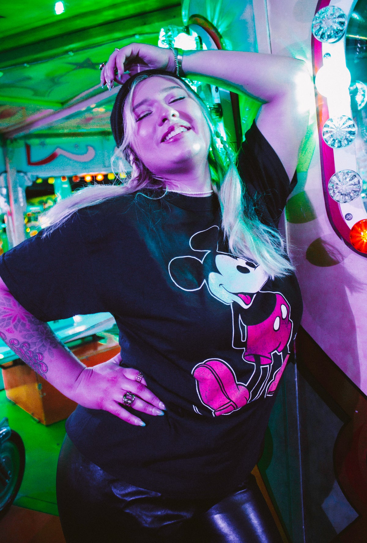Disney Mickey Mouse Vintage Black Licensed Unisex Tshirt