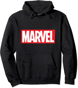 Marvel Logo Black Licensed Unisex Hoodie