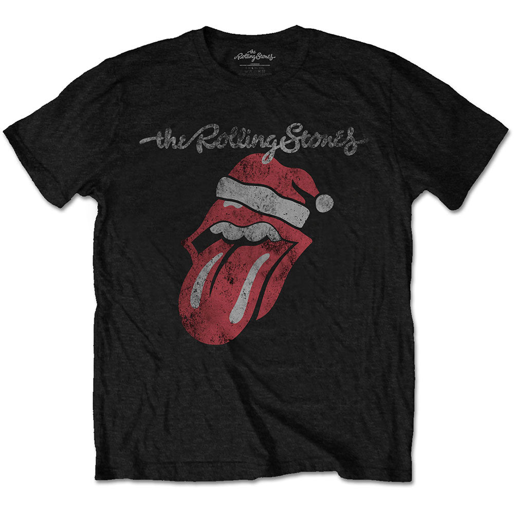 The Rolling Stones Santa Hat Christmas Band Tshirt