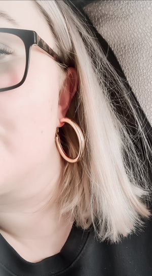 Gold Chunky Large Hoops